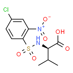 ChemSpider 2D Image | N-[(4-Chloro-2-nitrophenyl)sulfonyl]-D-valine | C11H13ClN2O6S