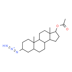 ChemSpider 2D Image | 17-Acetoxy-3-(1,2-triazadien-2-ium-1-yl)androstane | C21H34N3O2
