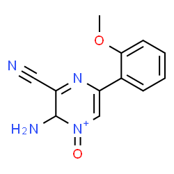 ChemSpider 2D Image | 2-Amino-3-cyano-5-(2-methoxyphenyl)-1-oxo-1,2-dihydropyrazin-1-ium | C12H11N4O2