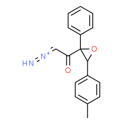ChemSpider 2D Image | {2-[3-(4-Methylphenyl)-2-phenyl-2-oxiranyl]-2-oxoethylidene}diazenium | C17H15N2O2