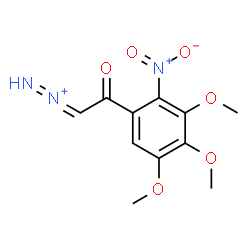ChemSpider 2D Image | [2-Oxo-2-(3,4,5-trimethoxy-2-nitrophenyl)ethylidene]diazenium | C11H12N3O6