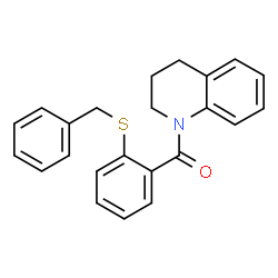 ChemSpider 2D Image | [2-(Benzylsulfanyl)phenyl](3,4-dihydro-1(2H)-quinolinyl)methanone | C23H21NOS