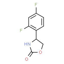 ChemSpider 2D Image | 4-(2,4-Difluorophenyl)-1,3-oxazolidin-2-one | C9H7F2NO2