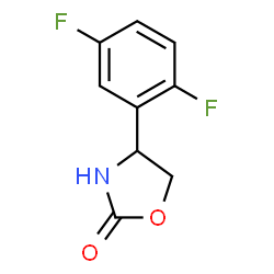 ChemSpider 2D Image | 4-(2,5-Difluorophenyl)-1,3-oxazolidin-2-one | C9H7F2NO2