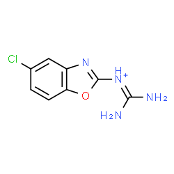 ChemSpider 2D Image | Diamino-N-(5-chloro-1,3-benzoxazol-2-yl)methaniminium | C8H8ClN4O