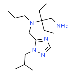 ChemSpider 2D Image | 2-Ethyl-N~2~-[(1-isobutyl-1H-1,2,4-triazol-5-yl)methyl]-N~2~-propyl-1,2-butanediamine | C16H33N5