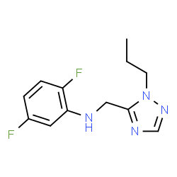 ChemSpider 2D Image | 2,5-Difluoro-N-[(1-propyl-1H-1,2,4-triazol-5-yl)methyl]aniline | C12H14F2N4