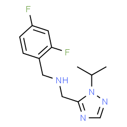 ChemSpider 2D Image | 1-(2,4-Difluorophenyl)-N-[(1-isopropyl-1H-1,2,4-triazol-5-yl)methyl]methanamine | C13H16F2N4