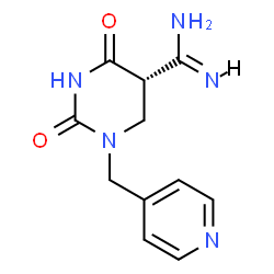 ChemSpider 2D Image | (5S)-2,4-Dioxo-1-(4-pyridinylmethyl)hexahydro-5-pyrimidinecarboximidamide | C11H13N5O2