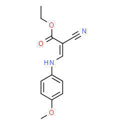 ChemSpider 2D Image | Ethyl (2Z)-2-cyano-3-[(4-methoxyphenyl)amino]acrylate | C13H14N2O3