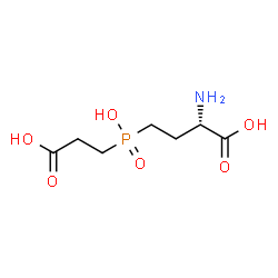 ChemSpider 2D Image | (2S)-2-Amino-4-[(2-carboxyethyl)(hydroxy)phosphoryl]butanoic acid | C7H14NO6P