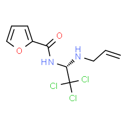 ChemSpider 2D Image | N-[(1S)-1-(Allylamino)-2,2,2-trichloroethyl]-2-furamide | C10H11Cl3N2O2