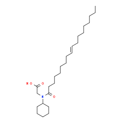 ChemSpider 2D Image | N-Cyclohexyl-N-[(9E)-9-octadecenoyl]glycine | C26H47NO3