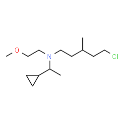 ChemSpider 2D Image | 5-Chloro-N-(1-cyclopropylethyl)-N-(2-methoxyethyl)-3-methyl-1-pentanamine | C14H28ClNO