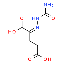 ChemSpider 2D Image | (2Z)-2-(Carbamoylhydrazono)pentanedioic acid | C6H9N3O5