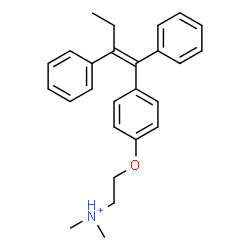 ChemSpider 2D Image | 2-{4-[(1Z)-1,2-Diphenyl-1-buten-1-yl]phenoxy}-N,N-dimethylethanaminium | C26H30NO