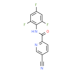 ChemSpider 2D Image | 5-Cyano-N-(2,4,6-trifluorophenyl)-2-pyridinecarboxamide | C13H6F3N3O