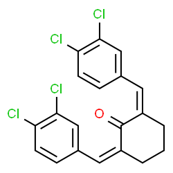ChemSpider 2D Image | (2Z,6Z)-2,6-Bis(3,4-dichlorobenzylidene)cyclohexanone | C20H14Cl4O