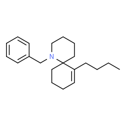 ChemSpider 2D Image | 1-Benzyl-7-butyl-1-azaspiro[5.5]undec-7-ene | C21H31N
