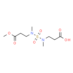 ChemSpider 2D Image | N-[(3-Methoxy-3-oxopropyl)(methyl)sulfamoyl]-N-methyl-beta-alanine | C9H18N2O6S
