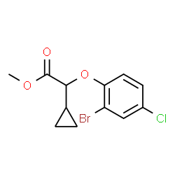 ChemSpider 2D Image | Methyl (2-bromo-4-chlorophenoxy)(cyclopropyl)acetate | C12H12BrClO3