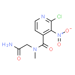 ChemSpider 2D Image | N-(2-Amino-2-oxoethyl)-2-chloro-N-methyl-3-nitroisonicotinamide | C9H9ClN4O4