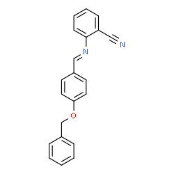 ChemSpider 2D Image | 2-[(4-Benzyloxy-benzylidene)-amino]-benzonitrile | C21H16N2O