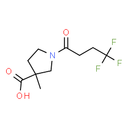 ChemSpider 2D Image | 3-Methyl-1-(4,4,4-trifluorobutanoyl)-3-pyrrolidinecarboxylic acid | C10H14F3NO3