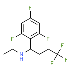 ChemSpider 2D Image | N-Ethyl-4,4,4-trifluoro-1-(2,4,6-trifluorophenyl)-1-butanamine | C12H13F6N