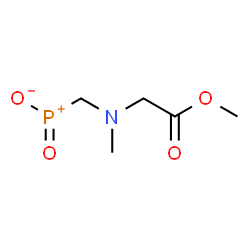 ChemSpider 2D Image | {[(2-Methoxy-2-oxoethyl)(methyl)amino]methyl}(oxo)phosphoniumolate | C5H10NO4P