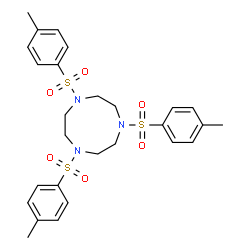 ChemSpider 2D Image | 1,4,7-Tritosyl-1,4,7-triazonane | C27H33N3O6S3