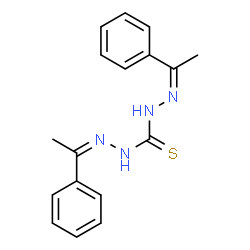 ChemSpider 2D Image | N'',N'''-Bis[(1Z)-1-phenylethylidene]thiocarbonohydrazide | C17H18N4S
