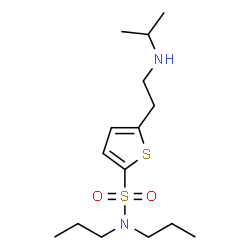 ChemSpider 2D Image | 5-[2-(Isopropylamino)ethyl]-N,N-dipropyl-2-thiophenesulfonamide | C15H28N2O2S2