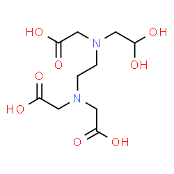 ChemSpider 2D Image | N-{2-[Bis(carboxymethyl)amino]ethyl}-N-(2,2-dihydroxyethyl)glycine | C10H18N2O8
