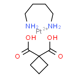 ChemSpider 2D Image | butane-1,4-diamine; cyclobutane-1,1-dicarboxylic acid; platinum(+2) cation | C10H20N2O4Pt