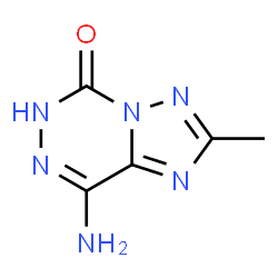 ChemSpider 2D Image | 8-Amino-2-methyl[1,2,4]triazolo[1,5-d][1,2,4]triazin-5(6H)-one | C5H6N6O