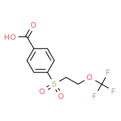 ChemSpider 2D Image | 4-{[2-(Trifluoromethoxy)ethyl]sulfonyl}benzoic acid | C10H9F3O5S
