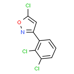 ChemSpider 2D Image | 5-Chloro-3-(2,3-dichlorophenyl)-1,2-oxazole | C9H4Cl3NO