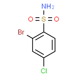 ChemSpider 2D Image | 2-Bromo-4-chlorobenzenesulfonamide | C6H5BrClNO2S