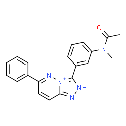 ChemSpider 2D Image | 3-{3-[Acetyl(methyl)amino]phenyl}-6-phenyl-2H-[1,2,4]triazolo[4,3-b]pyridazin-4-ium | C20H18N5O