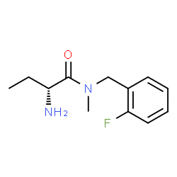 ChemSpider 2D Image | (2R)-2-Amino-N-(2-fluorobenzyl)-N-methylbutanamide | C12H17FN2O