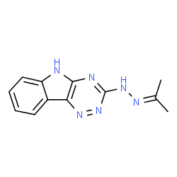 ChemSpider 2D Image | 3-(2-Isopropylidenehydrazino)-5H-[1,2,4]triazino[5,6-b]indole | C12H12N6