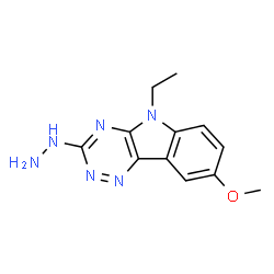 ChemSpider 2D Image | 5-Ethyl-3-hydrazino-8-methoxy-5H-[1,2,4]triazino[5,6-b]indole | C12H14N6O