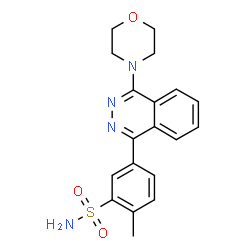 ChemSpider 2D Image | 2-Methyl-5-[4-(4-morpholinyl)-1-phthalazinyl]benzenesulfonamide | C19H20N4O3S