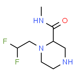 ChemSpider 2D Image | 1-(2,2-Difluoroethyl)-N-methyl-2-piperazinecarboxamide | C8H15F2N3O