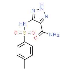 ChemSpider 2D Image | 5-{[(4-methylphenyl)sulfonyl]amino}-1H-1,2,3-triazole-4-carboxamide | C10H11N5O3S