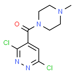 ChemSpider 2D Image | (3,6-Dichloro-4-pyridazinyl)(4-methyl-1-piperazinyl)methanone | C10H12Cl2N4O