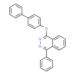 ChemSpider 2D Image | 1-(4-Biphenylyloxy)-4-phenylphthalazine | C26H18N2O