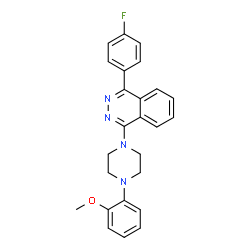 ChemSpider 2D Image | 1-(4-Fluorophenyl)-4-[4-(2-methoxyphenyl)-1-piperazinyl]phthalazine | C25H23FN4O