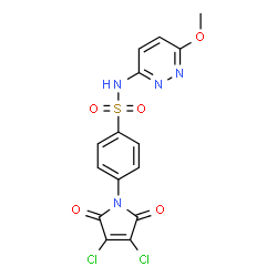 ChemSpider 2D Image | 4-(3,4-Dichloro-2,5-dioxo-2,5-dihydro-1H-pyrrol-1-yl)-N-(6-methoxy-3-pyridazinyl)benzenesulfonamide | C15H10Cl2N4O5S